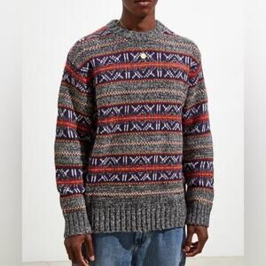 Urban Outfitters Fair Isle winter nordic holidays crew‎ neck sweater small men's